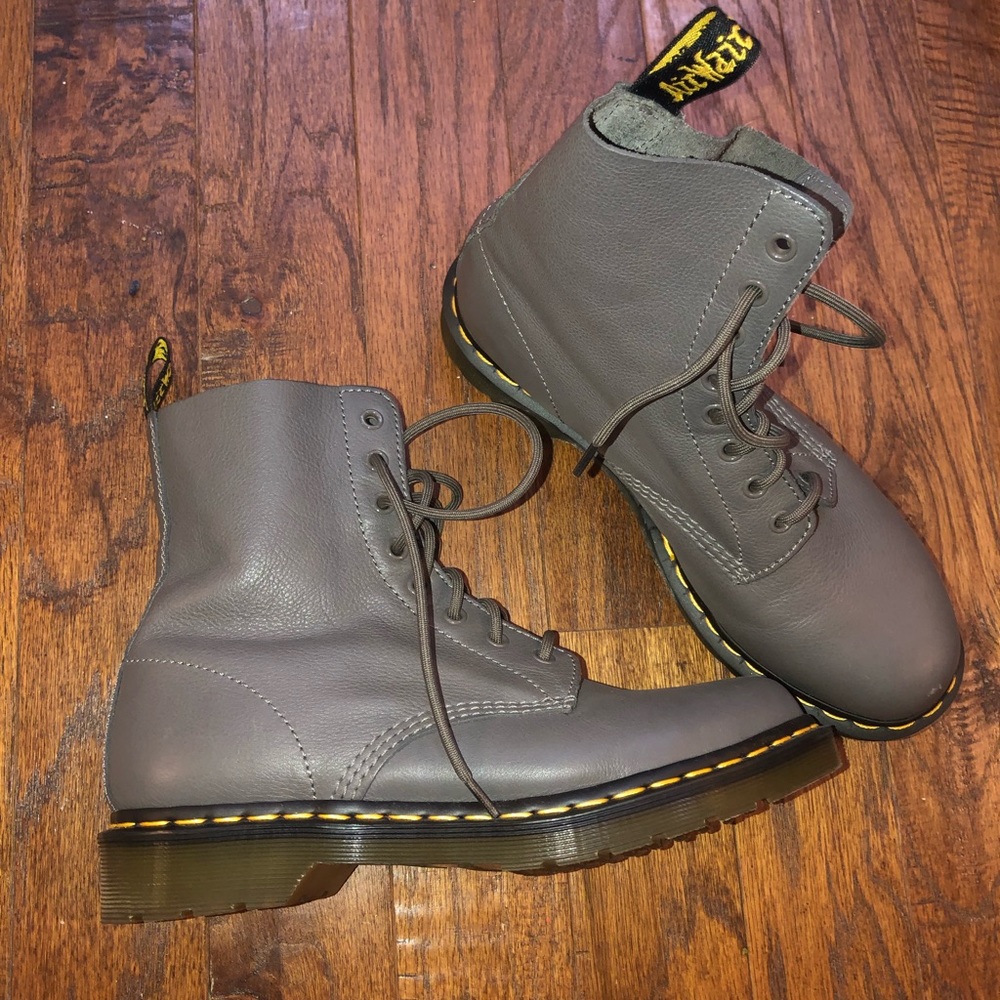 Gray Doc Martens
